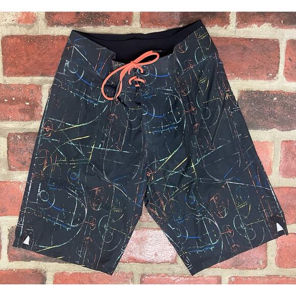 Lululemon El Current Board Shorts Liner Swim Trunks Multicolor Size 30 - Picture 1 of 7